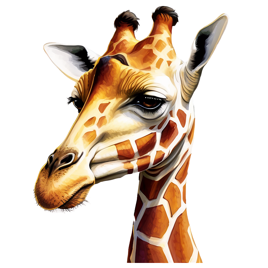 Majestic Giraffe Head Png 86