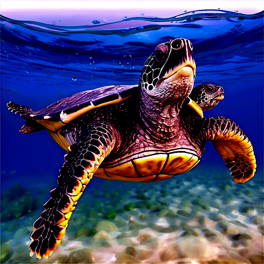 Majestic Leatherback Turtle Swimming Png 53