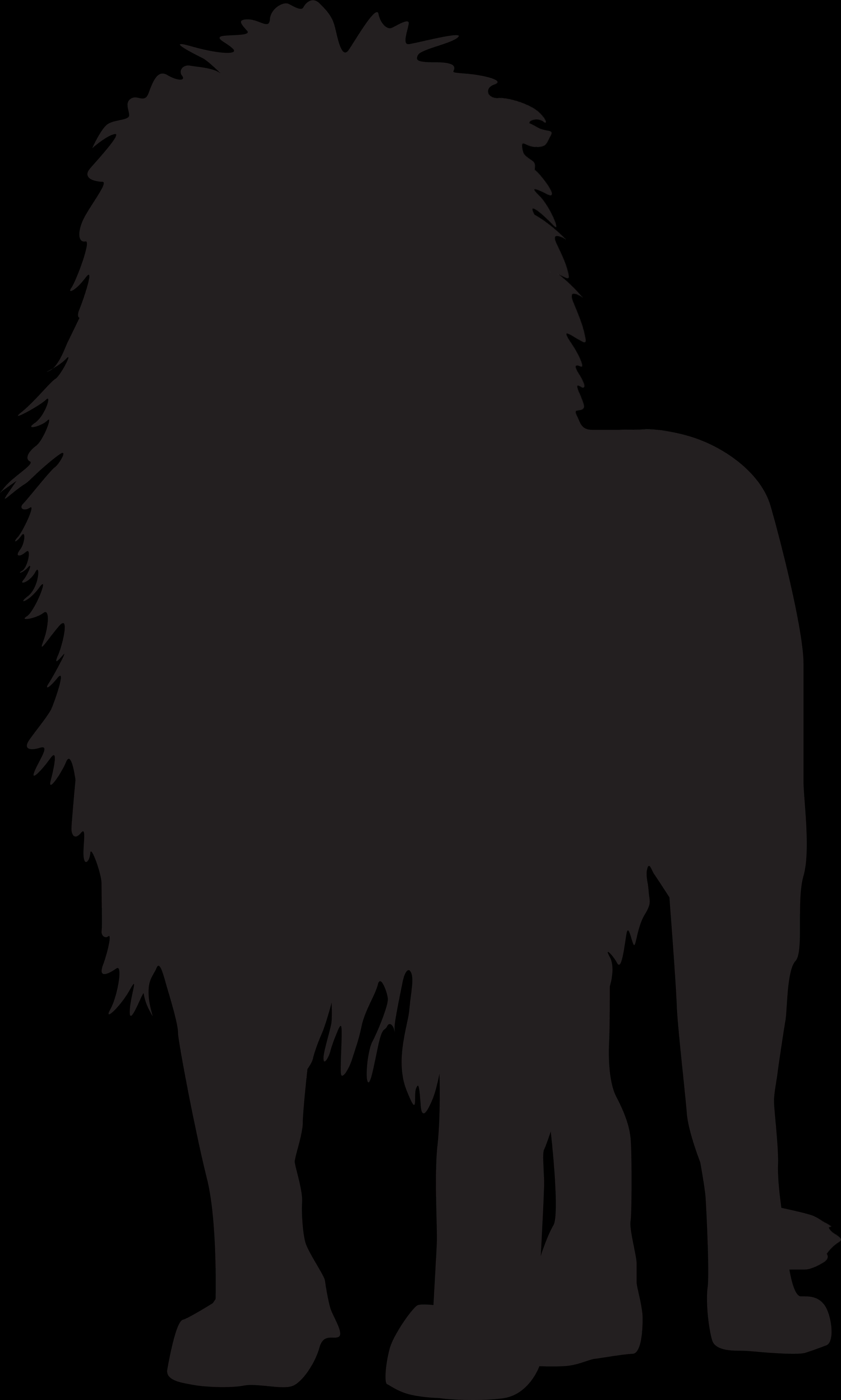 Majestic Lion Silhouette