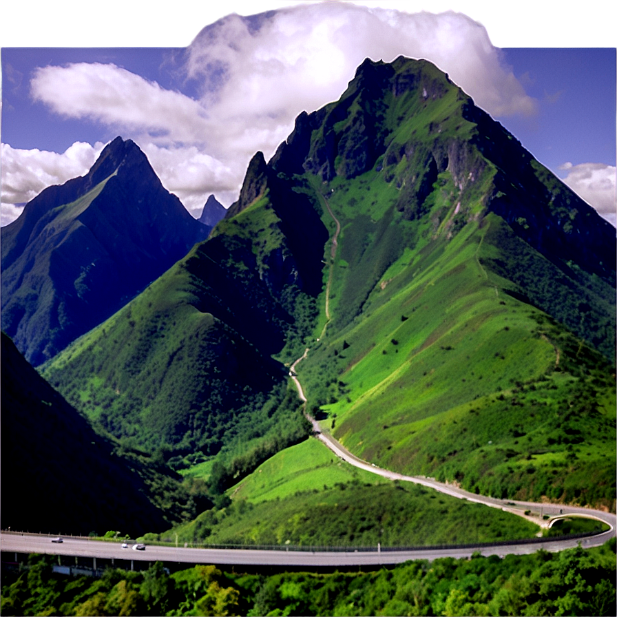 Majestic Mountain Pass Png Jpu63