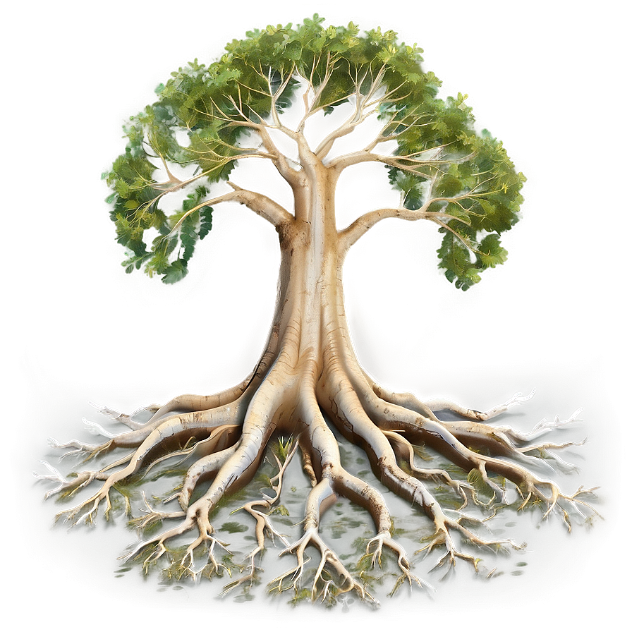 Majestic Oak Tree Roots Png Bnt