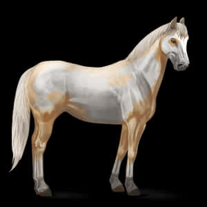 Majestic Palomino Horse Illustration