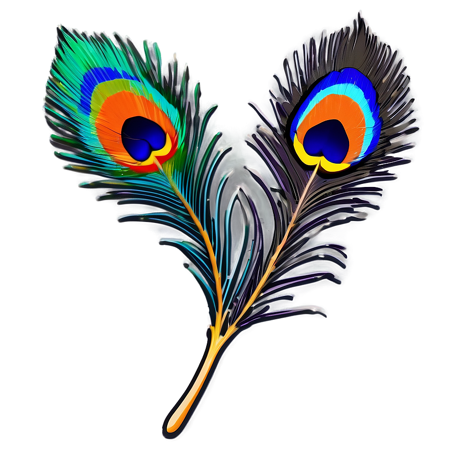 Majestic Peacock Feather PNG gdr90 PNG with transparent background
