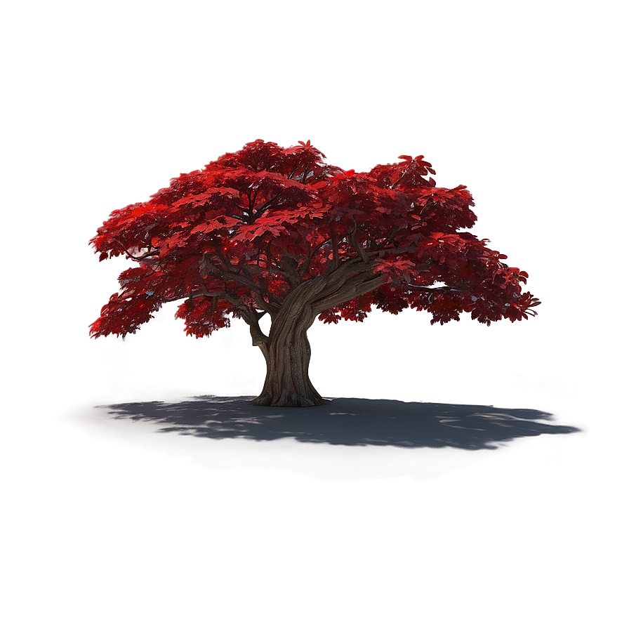 Majestic Red Tree Scene Png Puk