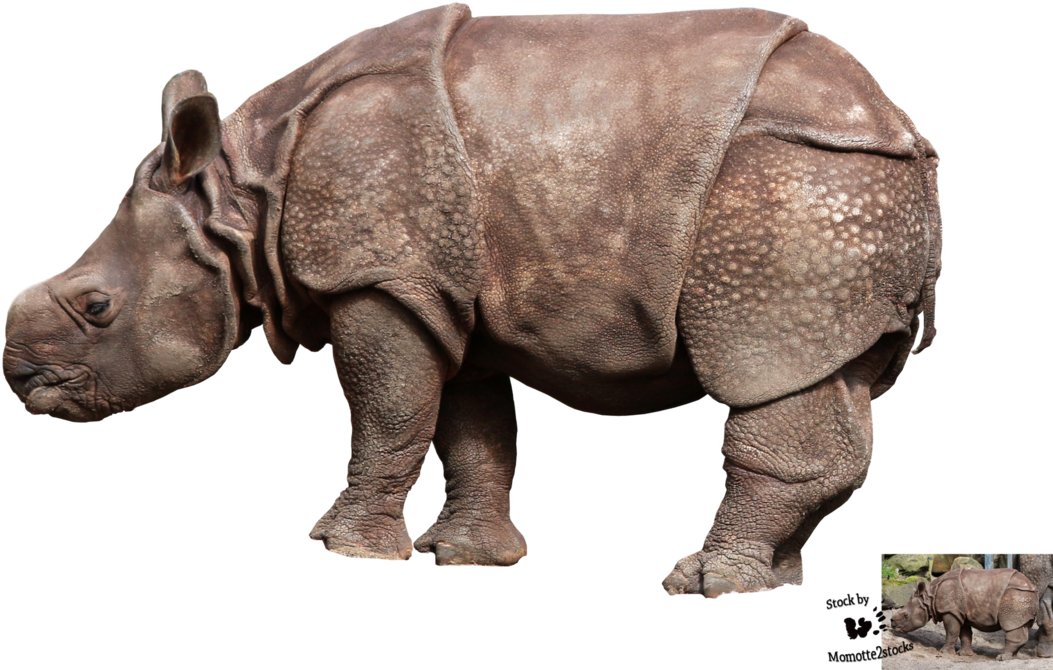 Majestic Rhino Isolatedon Transparent Background