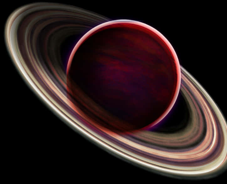 Majestic Ringed Planet Illustration