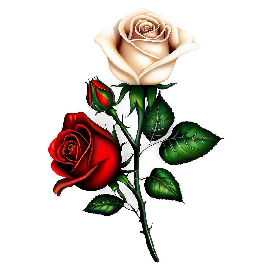 Majestic Rose Tattoo Draft Png 15