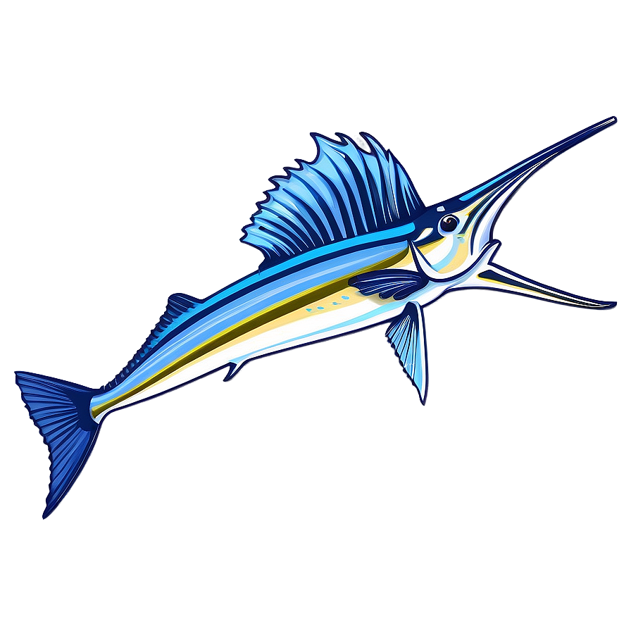 Majestic Sailfish Sketch Png 28