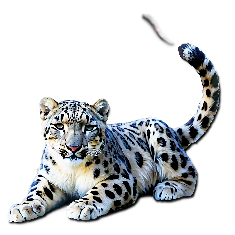 Majestic Snow Leopard Art Png 47