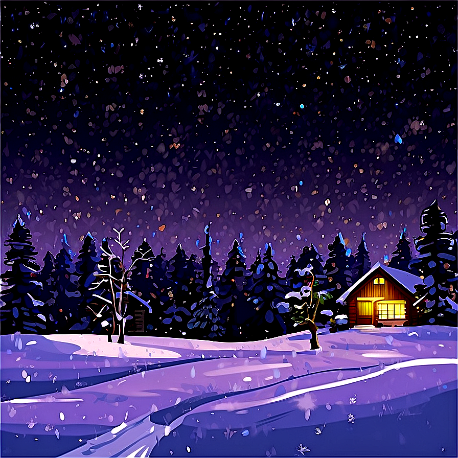 Majestic Snowfall Night Png Lqx21