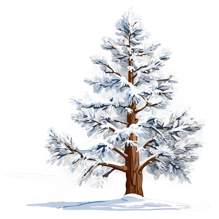 Majestic Snowy Tree Png 86