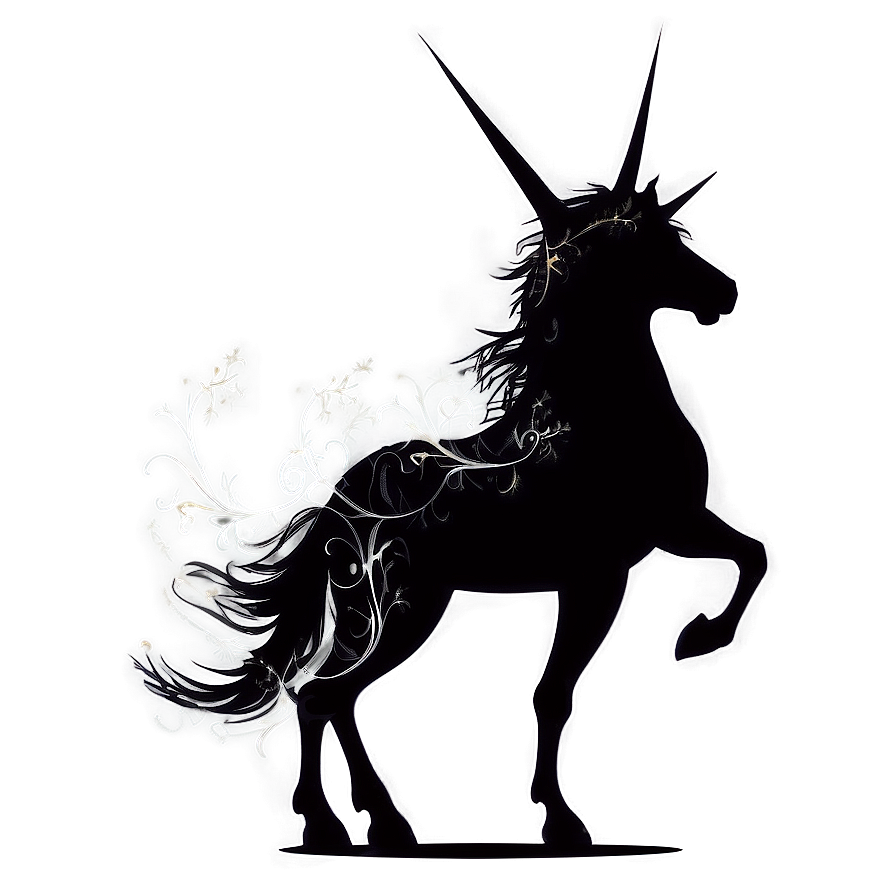 Majestic Unicorn Silhouette PNG prp PNG image with a transparent background, free high-resolution download