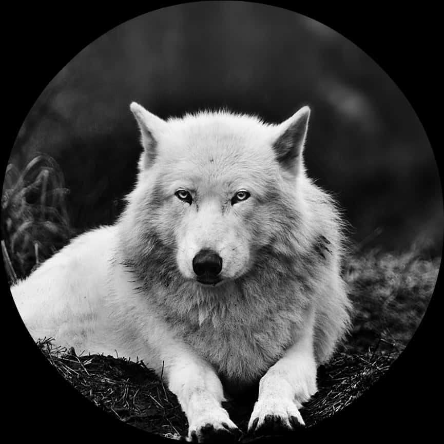 Majestic White Wolf Portrait