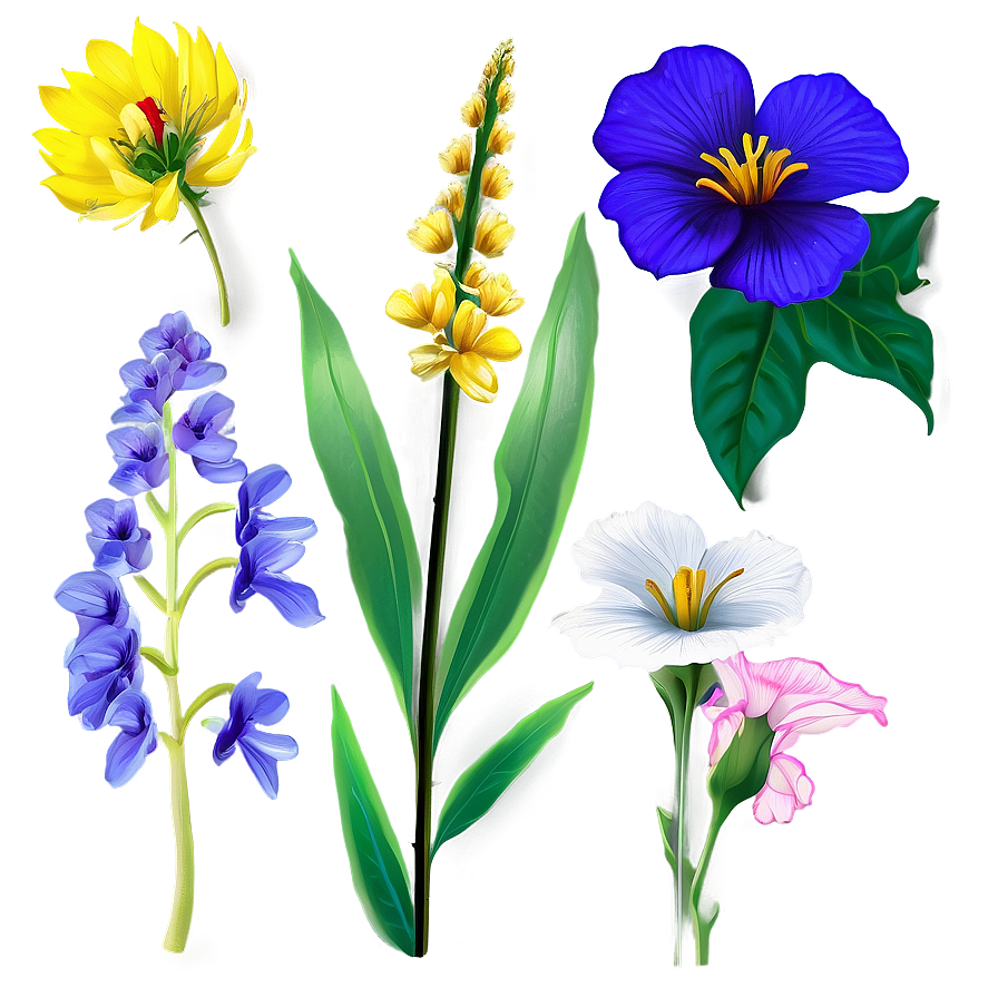 Majestic Wildflower Splendor Png Cuj