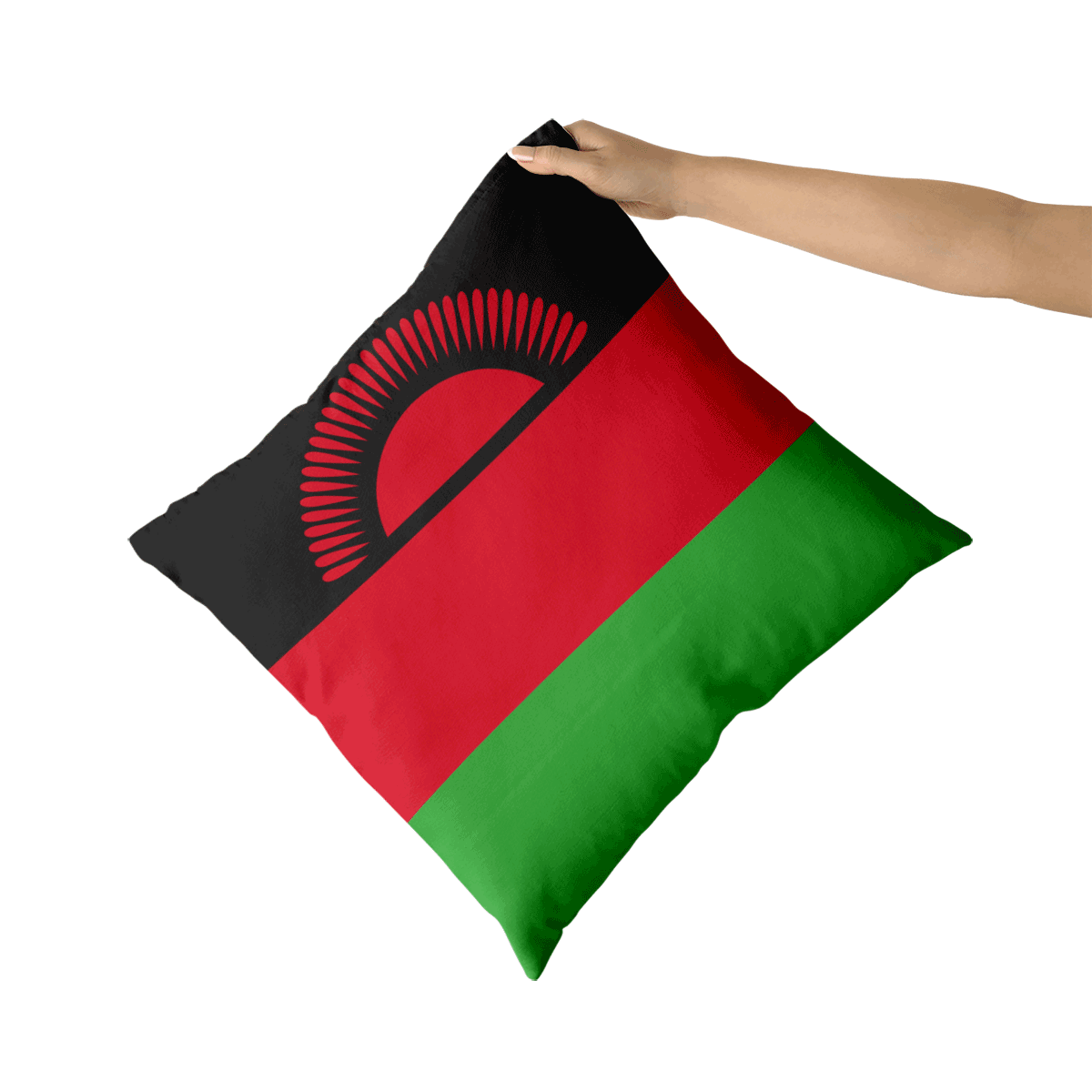 Malawi Flag Being Held