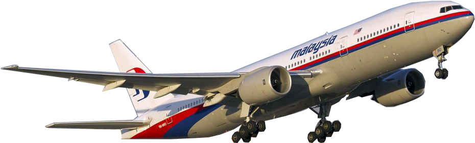 Malaysia Airlines Boeing777 Midflight PNG with transparent background