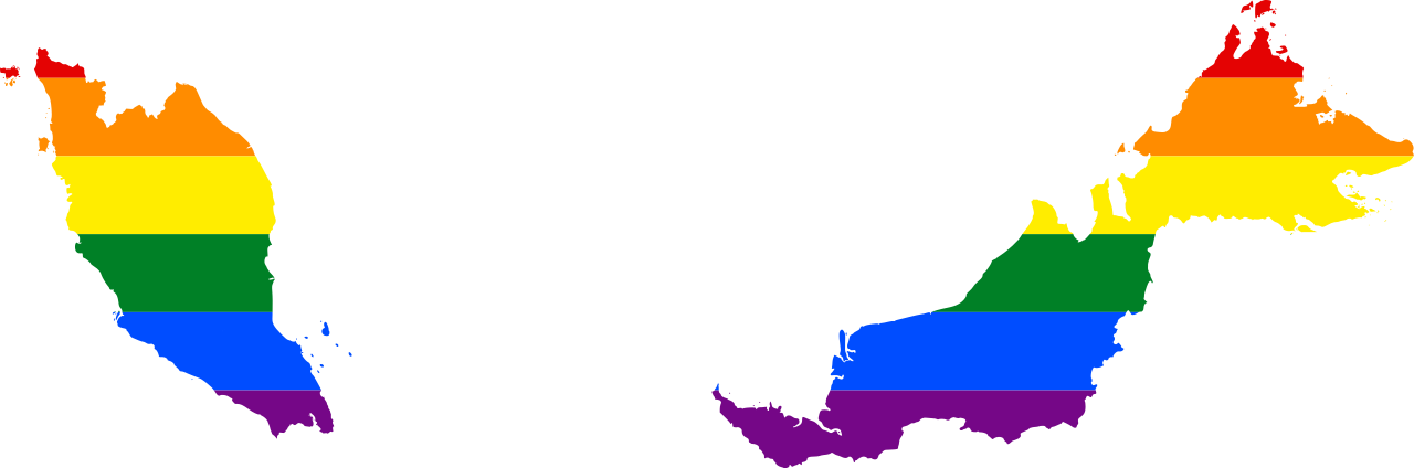 Malaysia Map Color Coded Regions PNG with transparent background