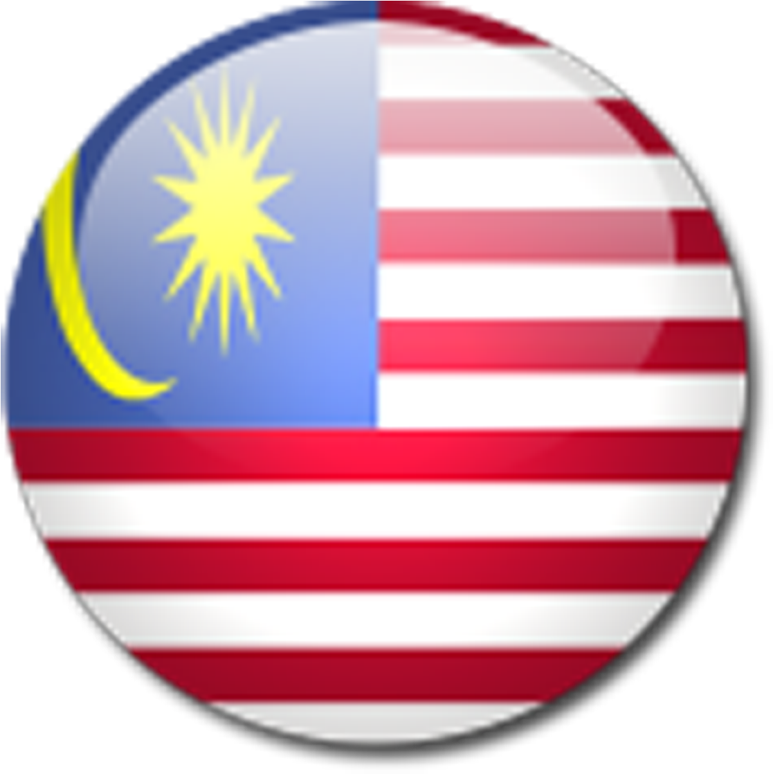 Malaysian Flag Button PNG with transparent background
