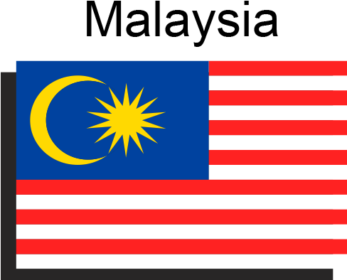 Malaysian Flag Graphic PNG with transparent background