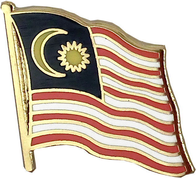 Malaysian Flag Lapel Pin PNG with transparent background