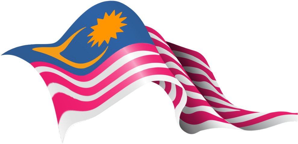 Malaysian Flag Waving PNG with transparent background