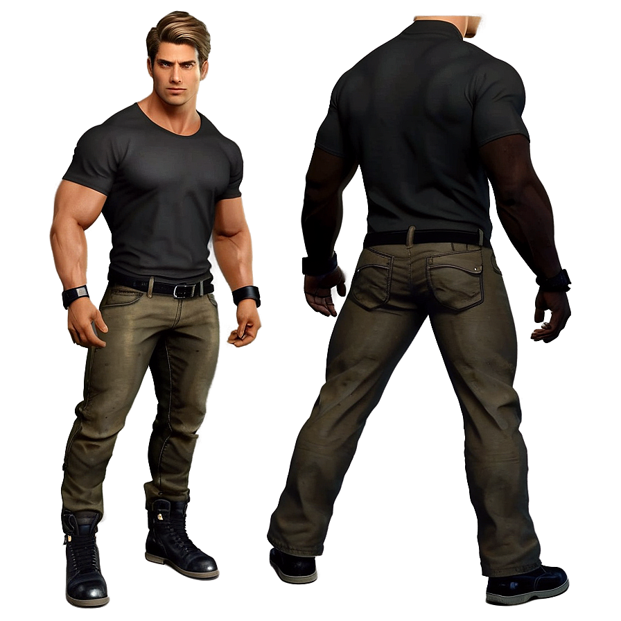 Male Model Outfit PNG 06112024 896x896 PNG image with a transparent background, free high-resolution download