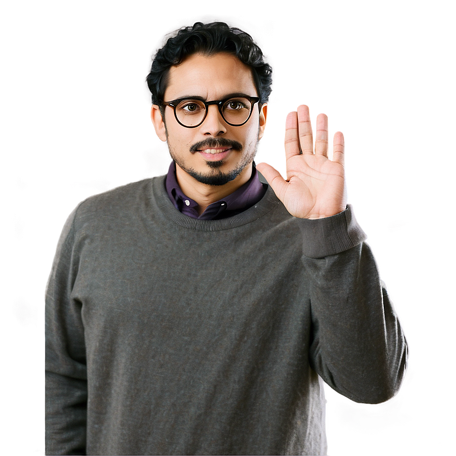 Male Teacher with Glasses PNG 90 PNG with transparent background