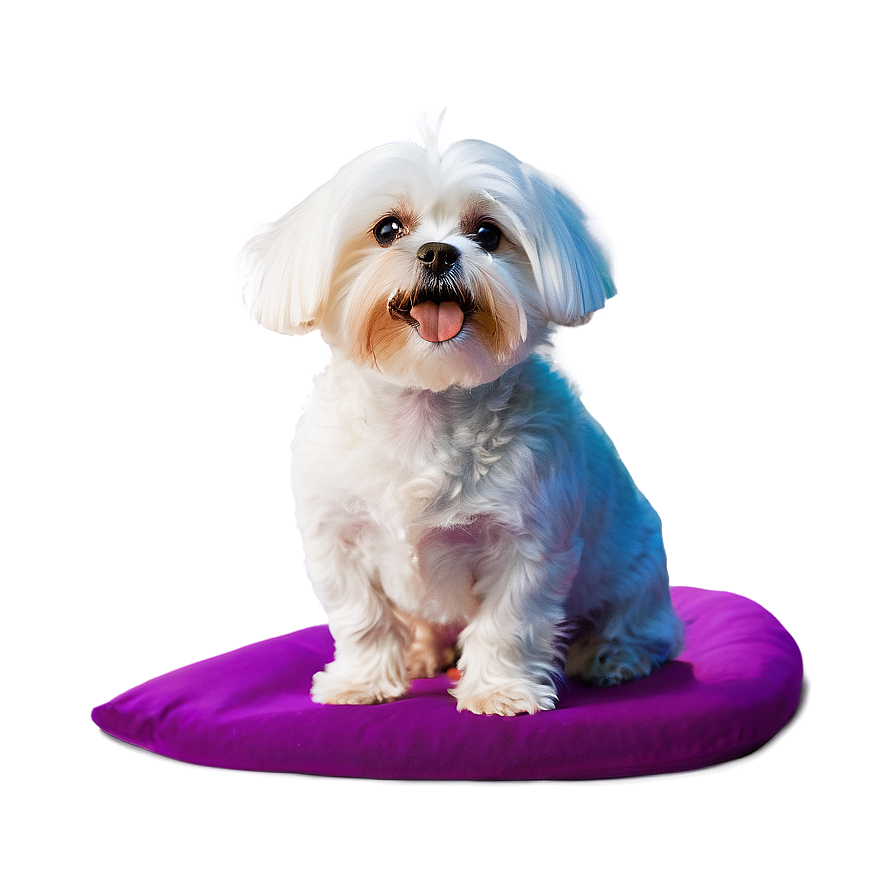 Maltese With Colorful Background Png 41