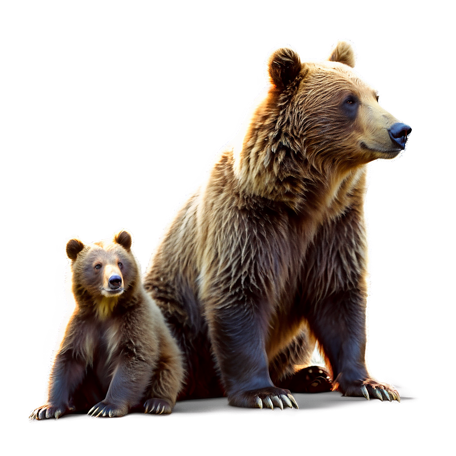 Mama Bear With Baby Bear Png Ble