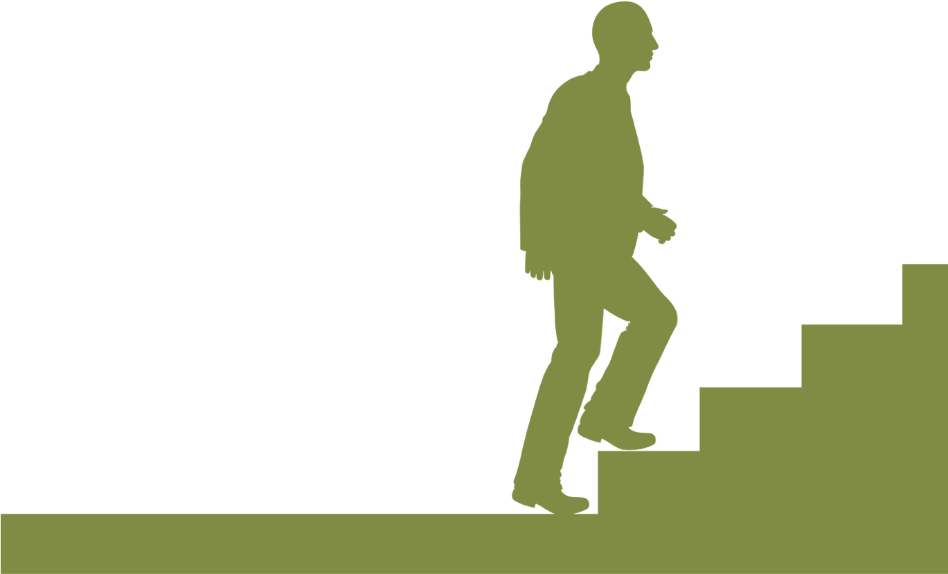 Man Climbing Stairs Silhouette