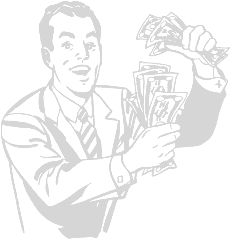 Man Holding Winning Lottery Tickets PNG with transparent background