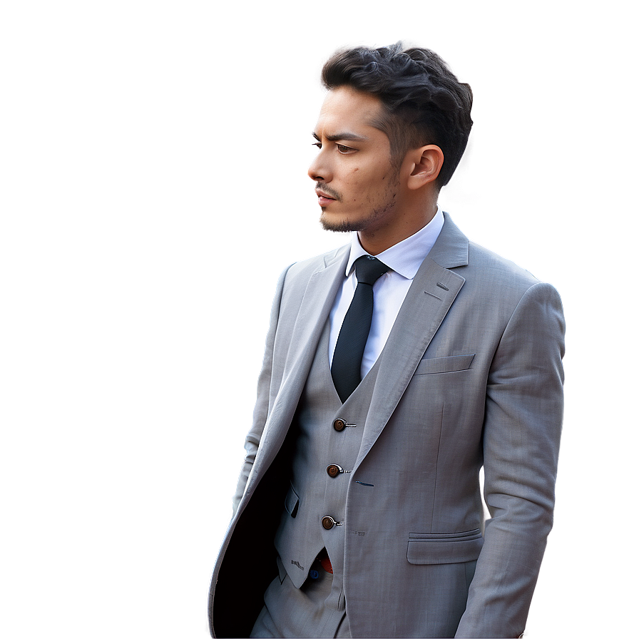 Man In Grey Suit Png 05242024