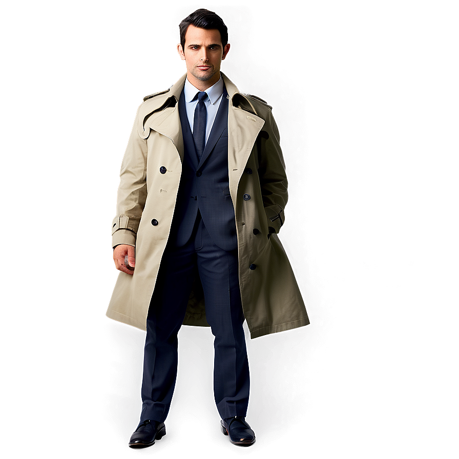 Man In Trench Coat Png Bcp