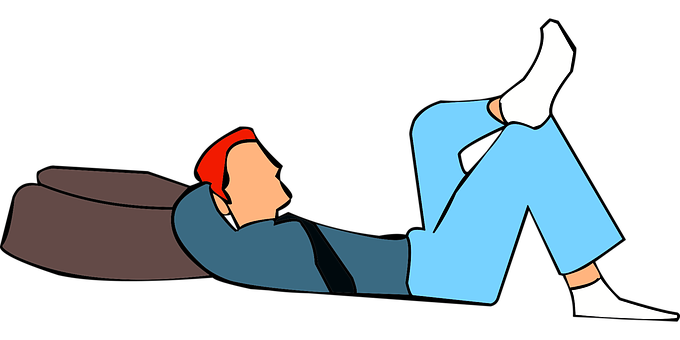 Man Lying Down Relaxing