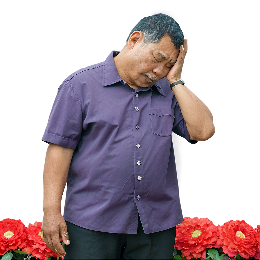 Man Mourning Loss PNG whs PNG with transparent background