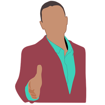 Man Offering Handshake Vector PNG with transparent background