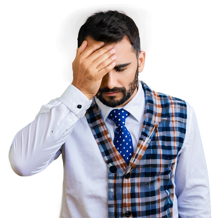 Man Overwhelmed by Sadness PNG xlm10 PNG with transparent background