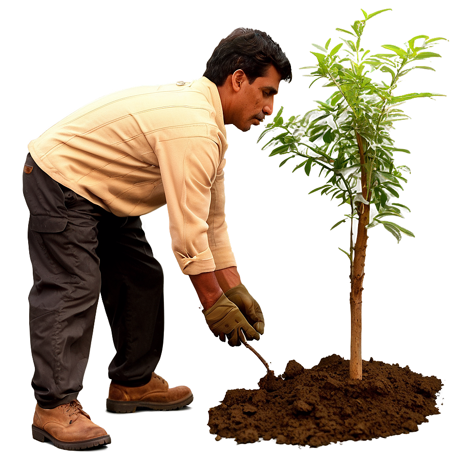 Man Planting Tree Png 05042024