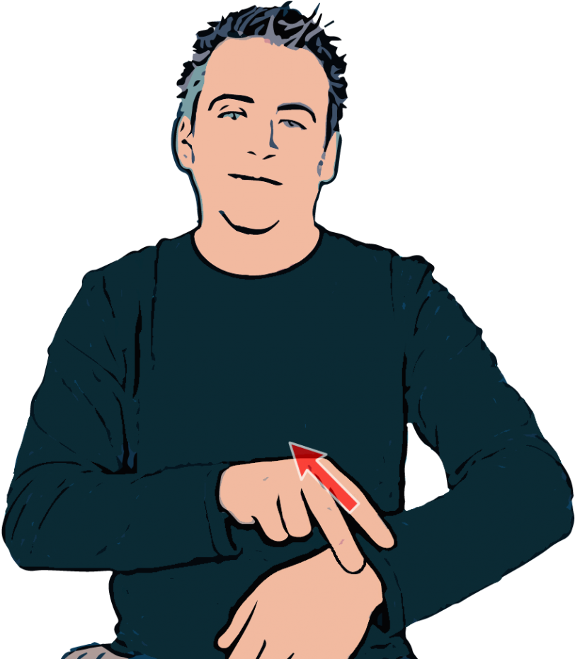 Man Pointing With Finger Illustration