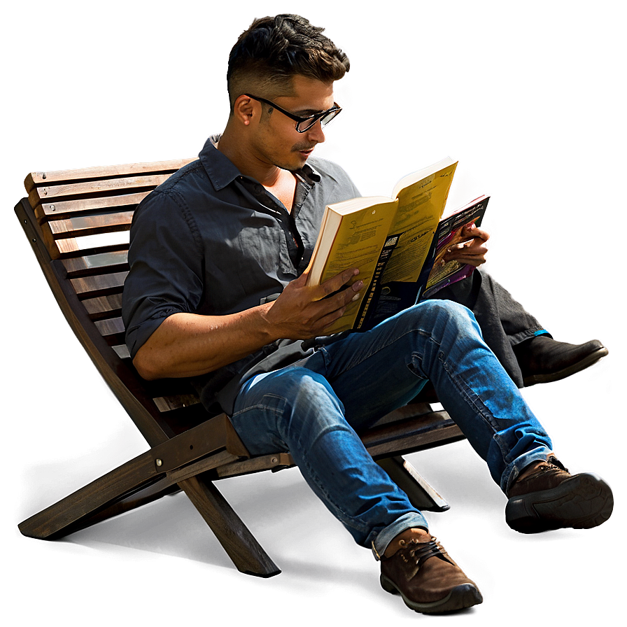 Man Reading Book Png Aus57