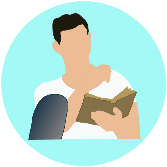 Man Reading Book Vector Illustration PNG image with a transparent background, free high-resolution download