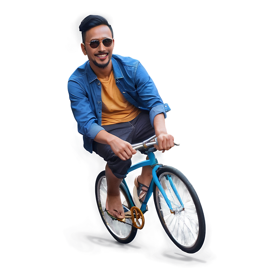 Man Riding Bicycle Png 05042024