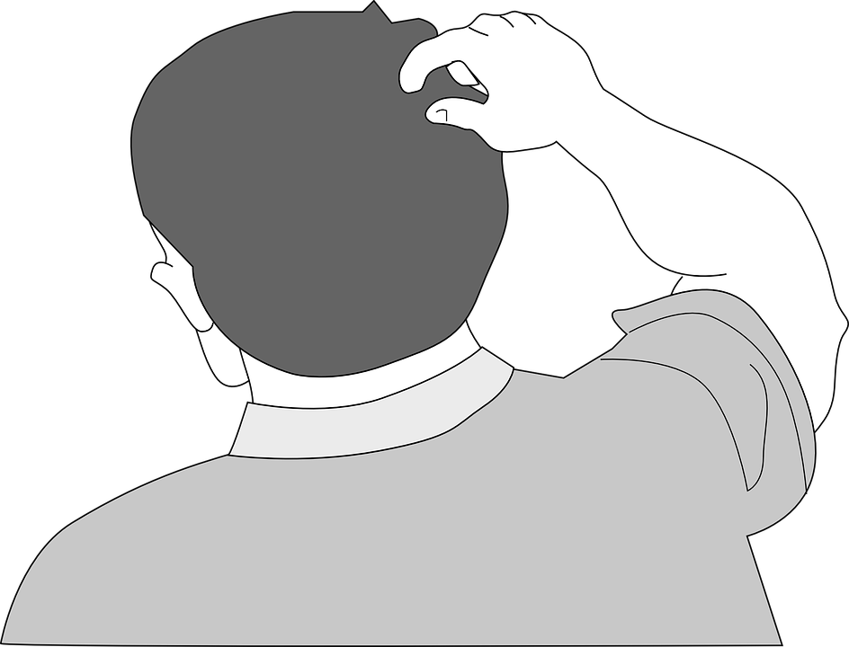 Man Scratching Head Illustration