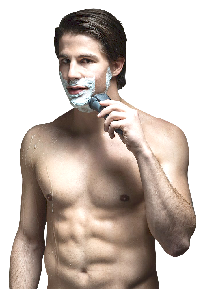 Man Shaving With Razor