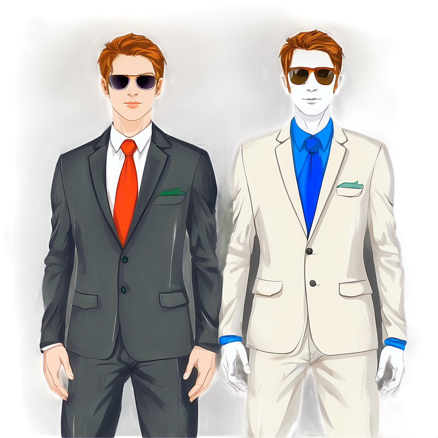 Man Suit And Sunglasses Png 1