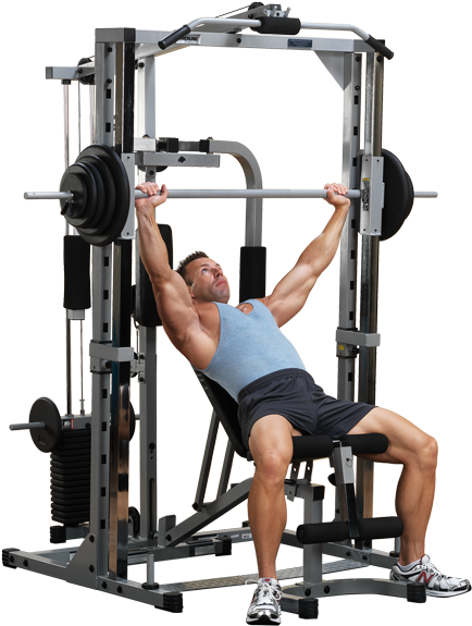 Man Using Weight Machine Workout