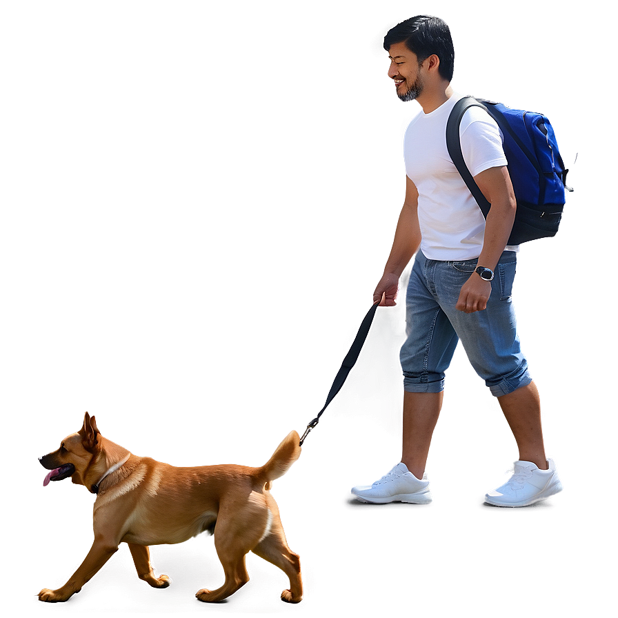 Man Walking Dog Png 99