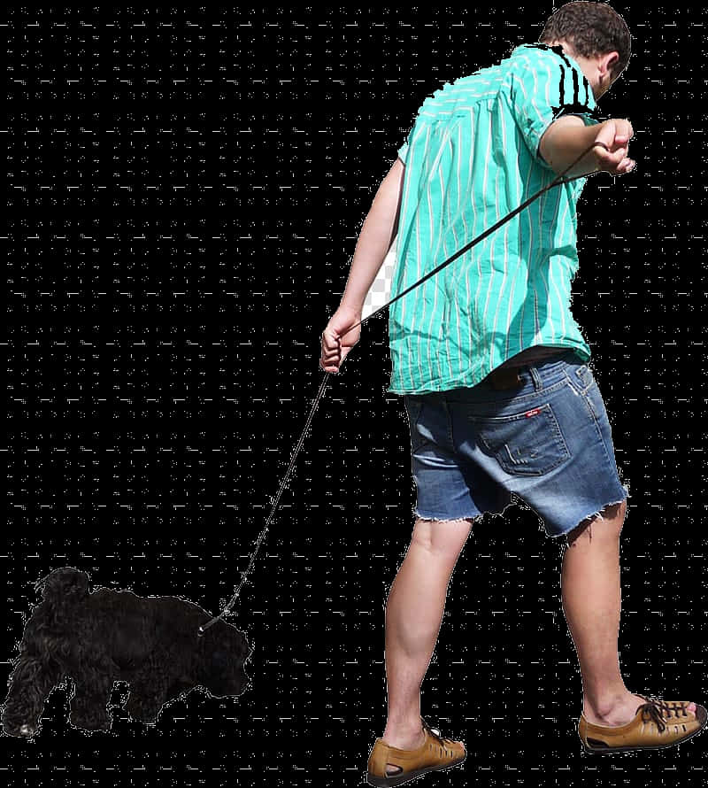 Dog Walking Man Free People Transparent Background - People Walking Transparent Background, HD Png Download PNG with transparent background
