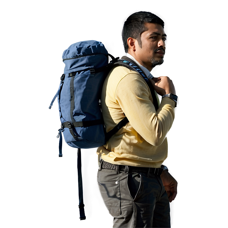 Man With Backpack Png 05042024