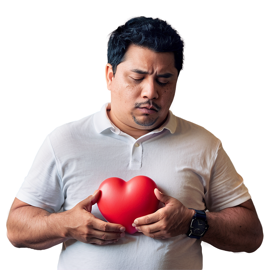 Man with Heavy Heart PNG gcc13 PNG with transparent background